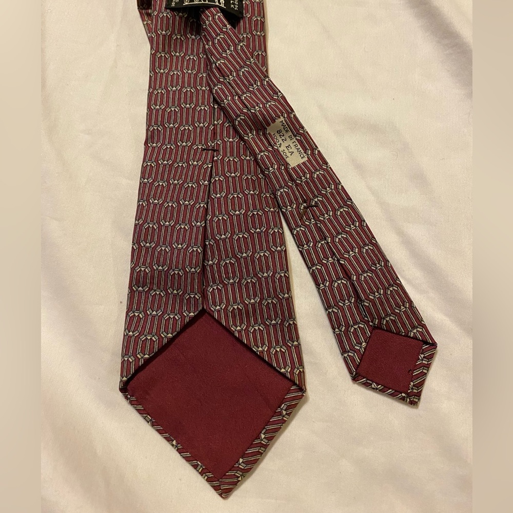 Hermes Paris Neck Tie 100% Silk 822 EA Abstract Geometric Made in France